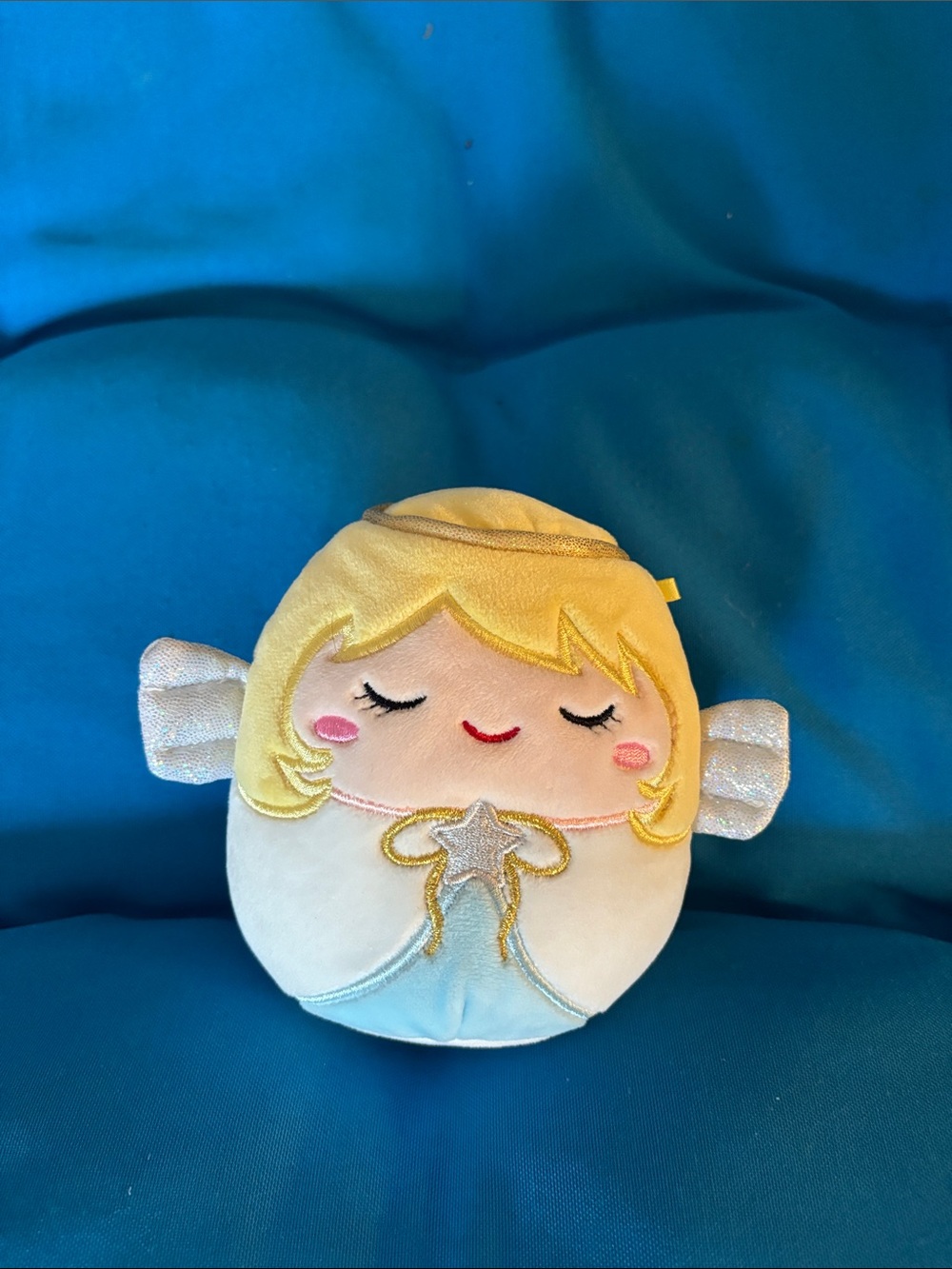 Original SquishMallows Angel Size 5 “ Inch NWOTS Colored Yellow Sliver Pink Blue